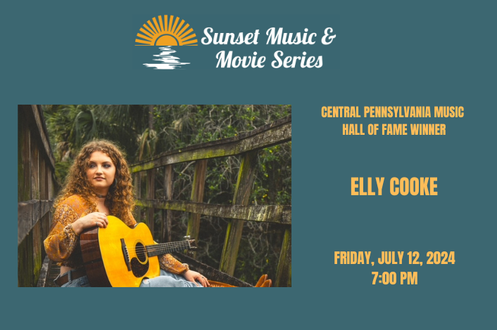 Sunset Music & Movie Series: Central PA Music Hall of Fame Winner Elly Cooke on July 12 at 7:00 PM