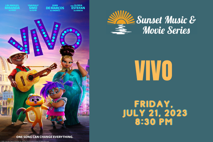 Vivo Movie Poster playing at Fort Hunter Park on July 21, 2023