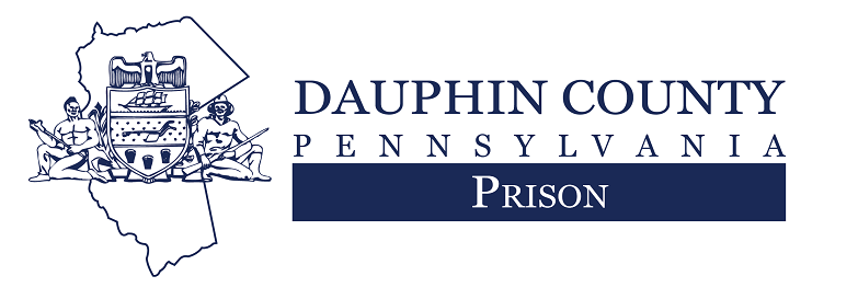 Dauphin County logo with map and crest