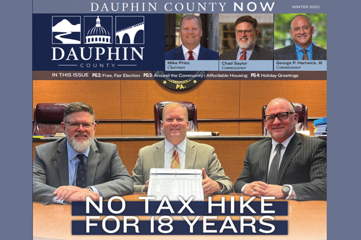 Board of Commissioners with Heading No Tax Hike for 18 Years