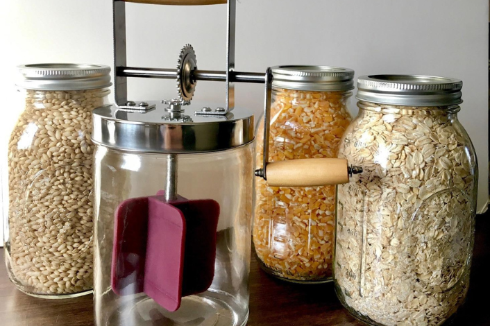 jars with various grains