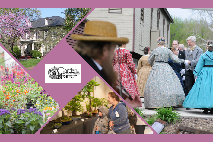 Victorian dancers, spring flowers, bonsi and Fort Hunter Mansion