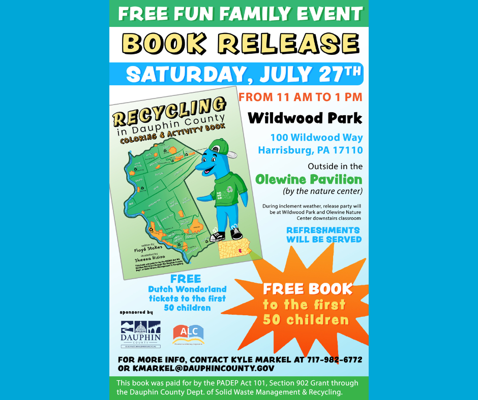 Recycling in Dauphin County Book Release Flyer_July 27 event
