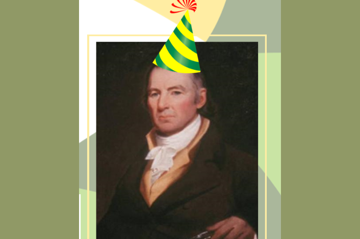 Archibald McAllister in a Birthday Hat