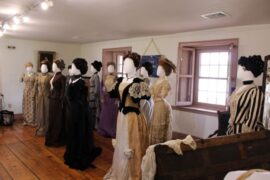 Gilded Age Exhibit at  Fort Hunter - 1900s period clothing on display