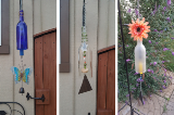 various wind chimes with beads, butterfiles and different shapes