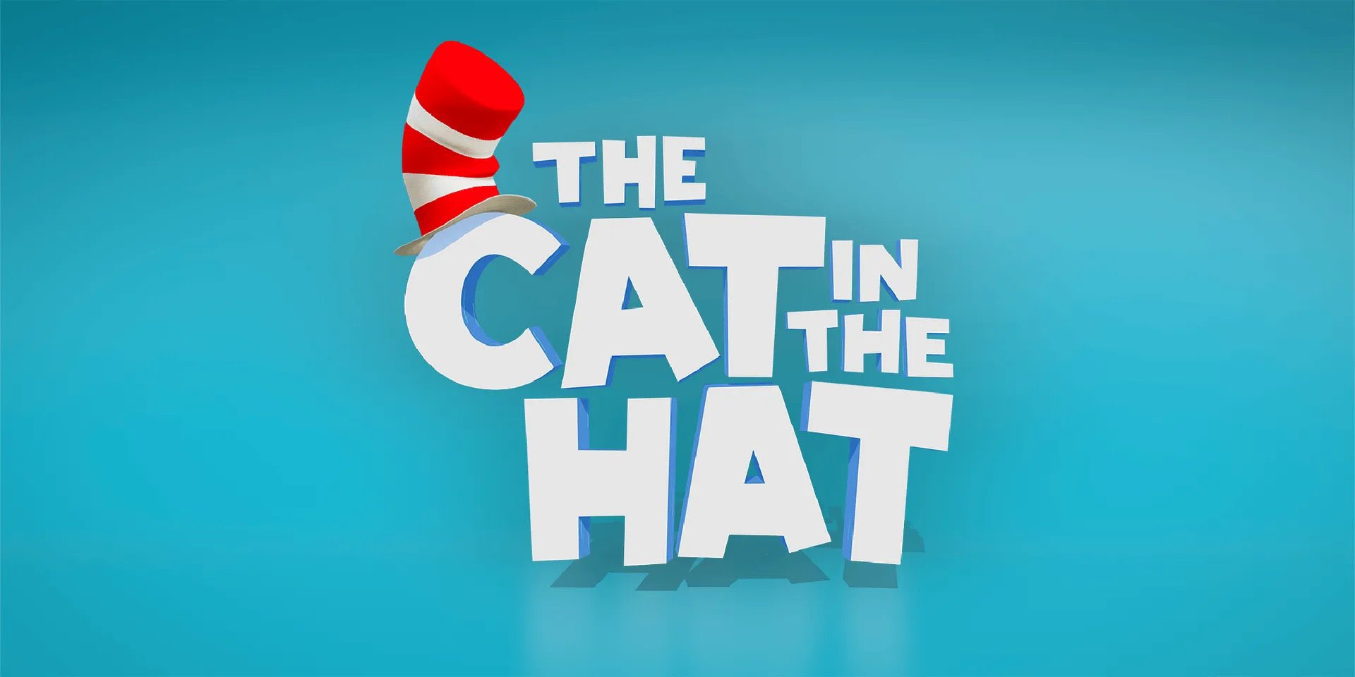 The words the cat in the hat are displayed here