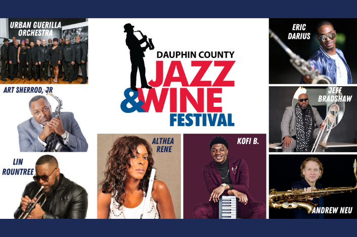 Various pictures of the performers appearing at the Jazz Fest