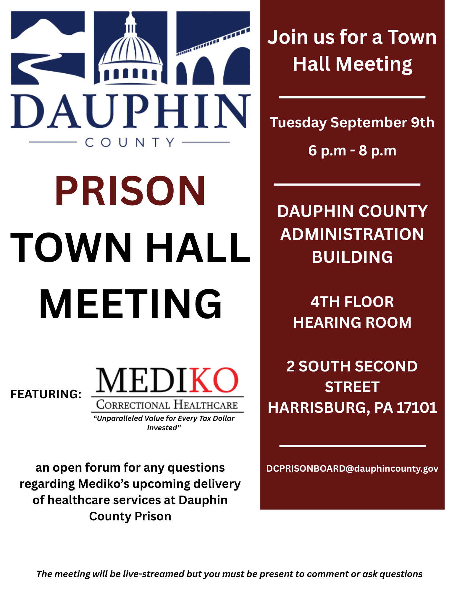 PRISON TOWN HALL MEETING